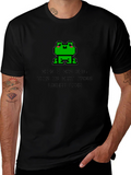 Retro Frog Pixel Art Black T-Shirt