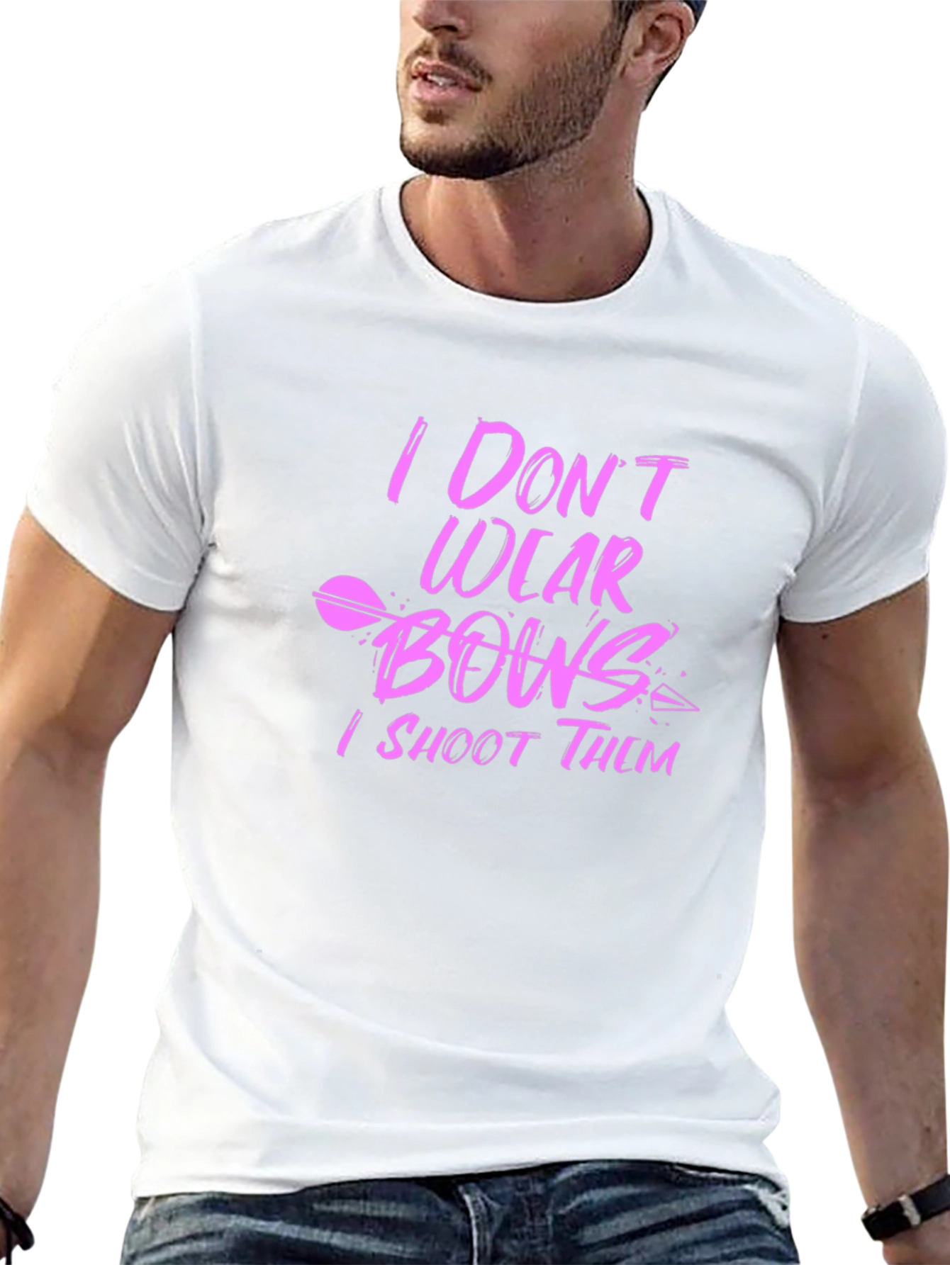 I Dont Wear Bows I Shoot Them Black T-Shirt