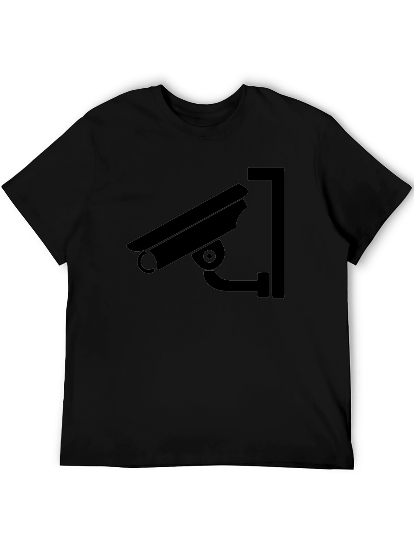 Security Camera Graphic Black T-Shirt
