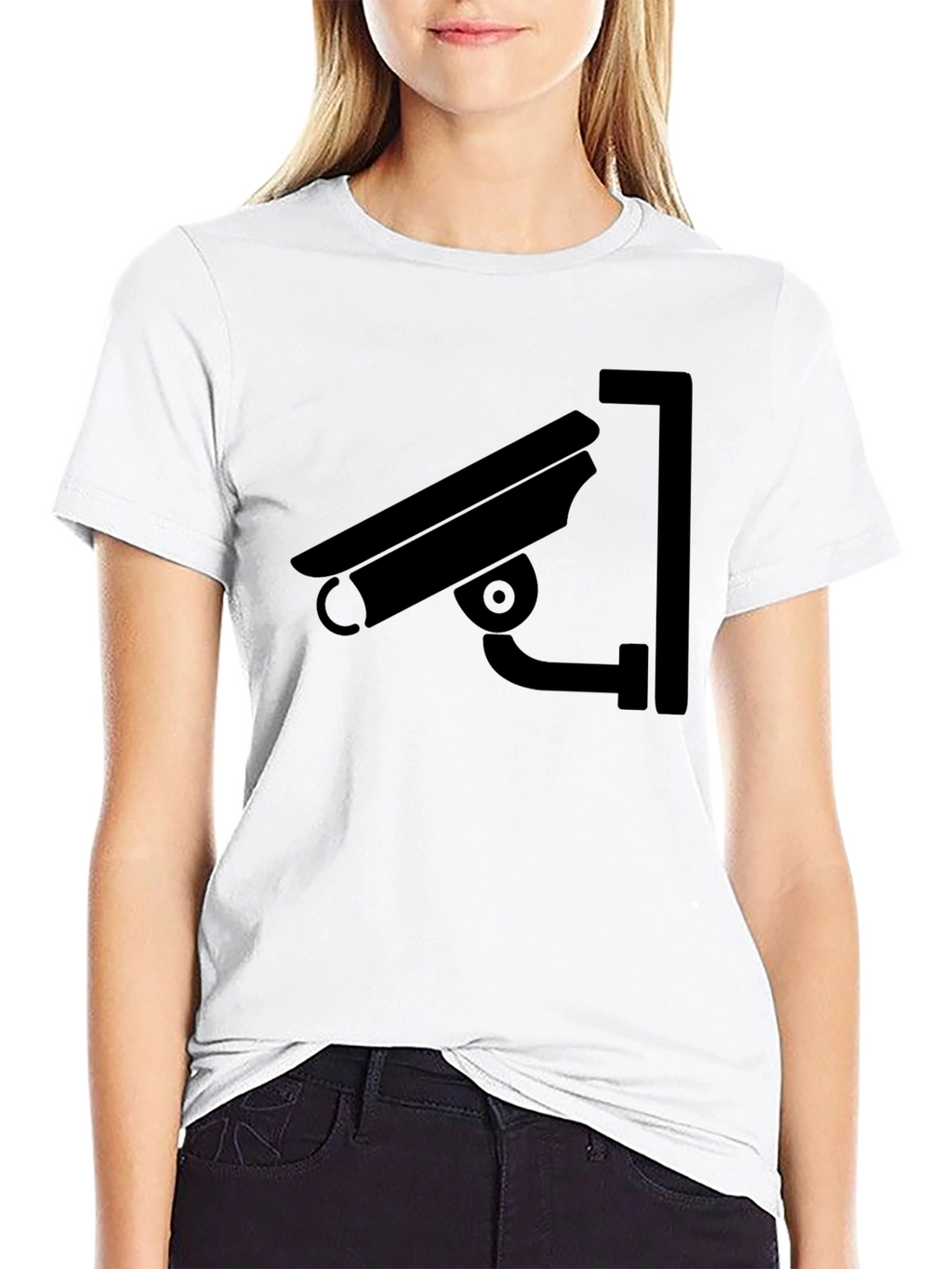 Security Camera Graphic Black T-Shirt