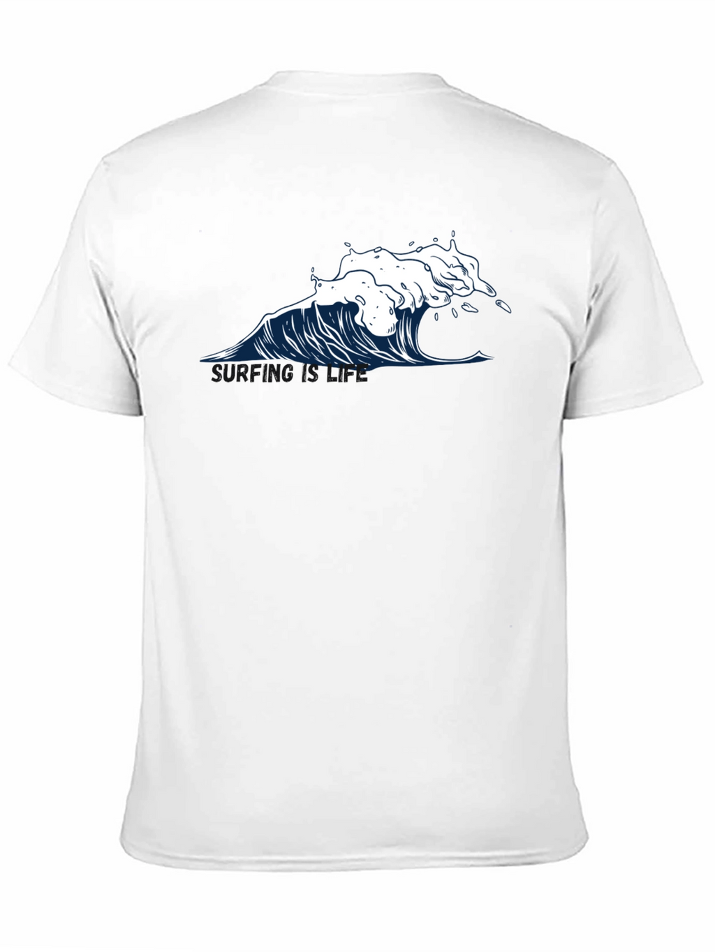 Wave Graphic T-Shirt - Black Cotton Tee