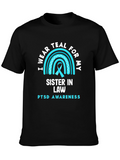 Teal Sister In Law PTSD Awareness Tee