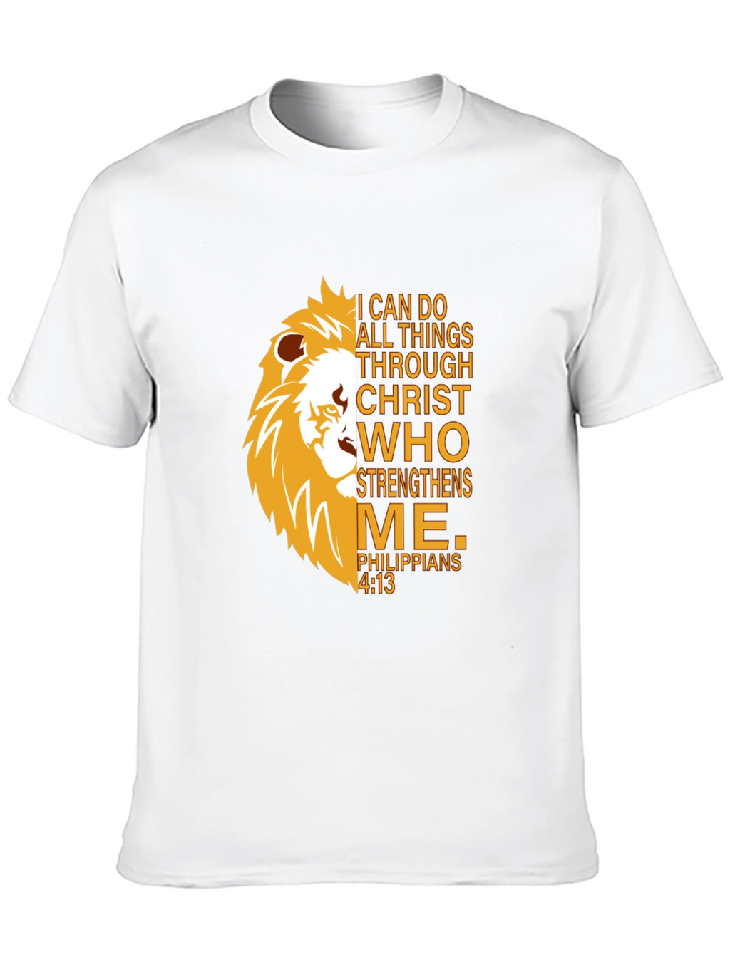 Lion Strength T-Shirt - Christian Philippians 4:13
