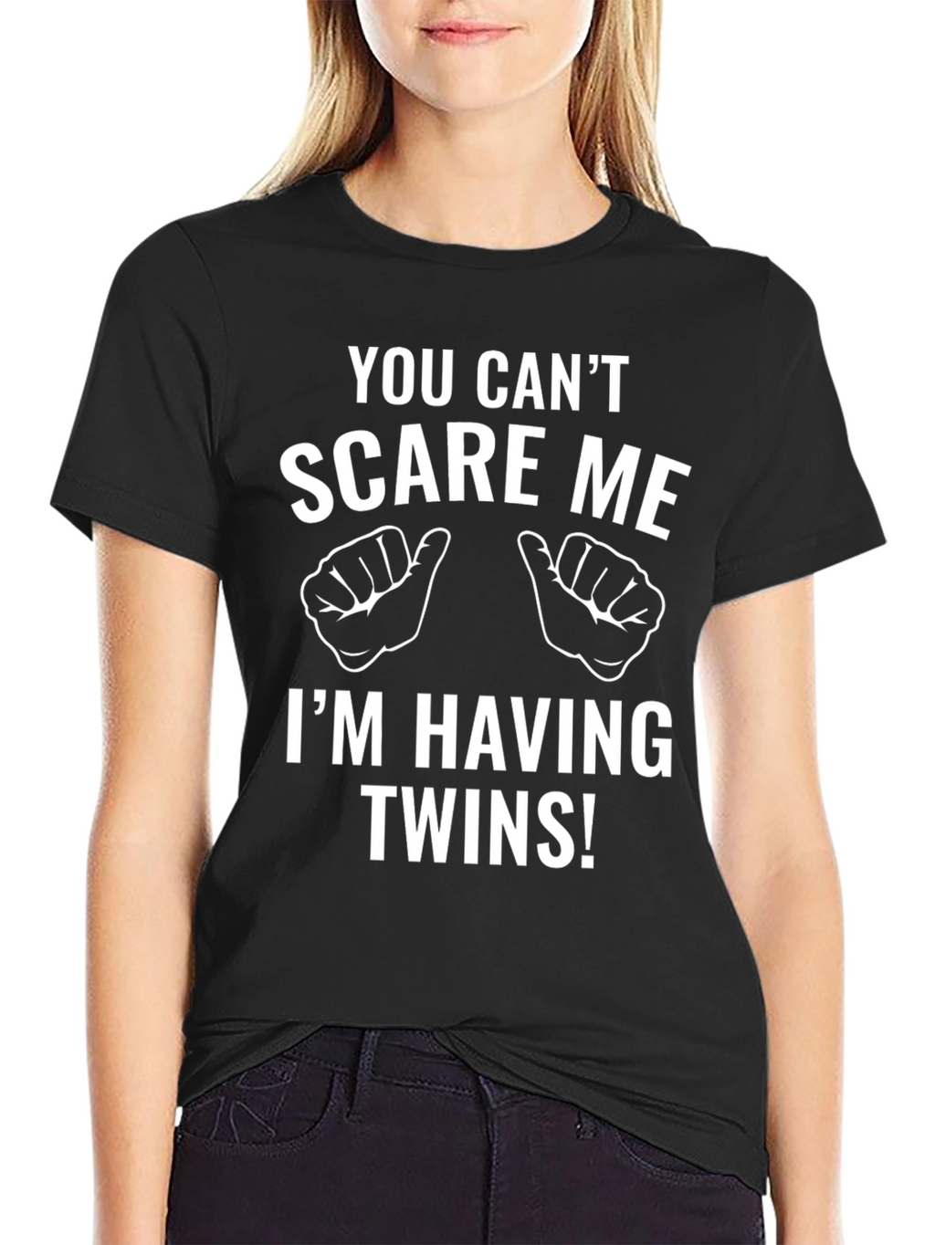 Funny Twin Dad T-Shirt - You Cant Scare Me!