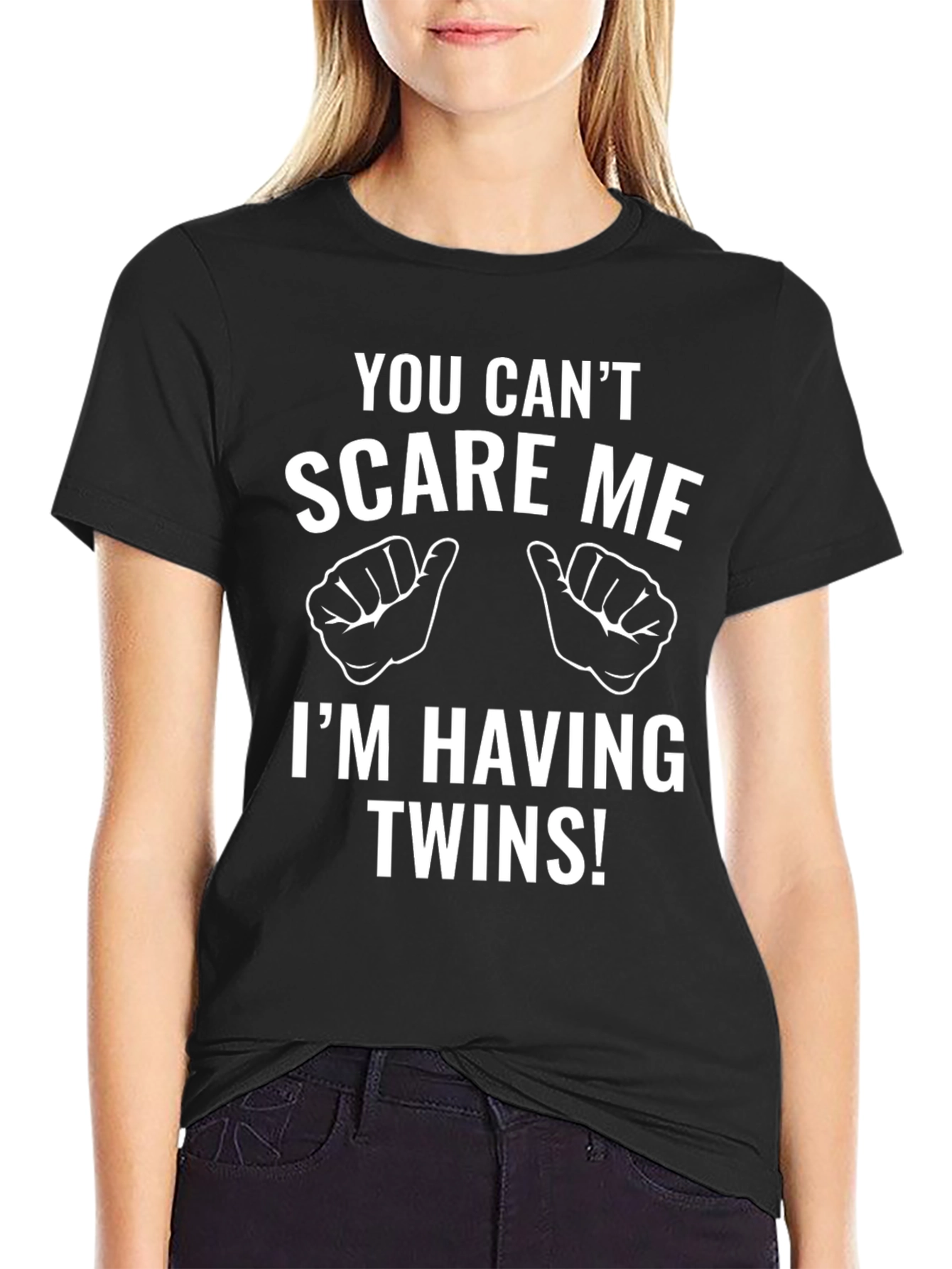 Funny Twin Dad T-Shirt - You Cant Scare Me!