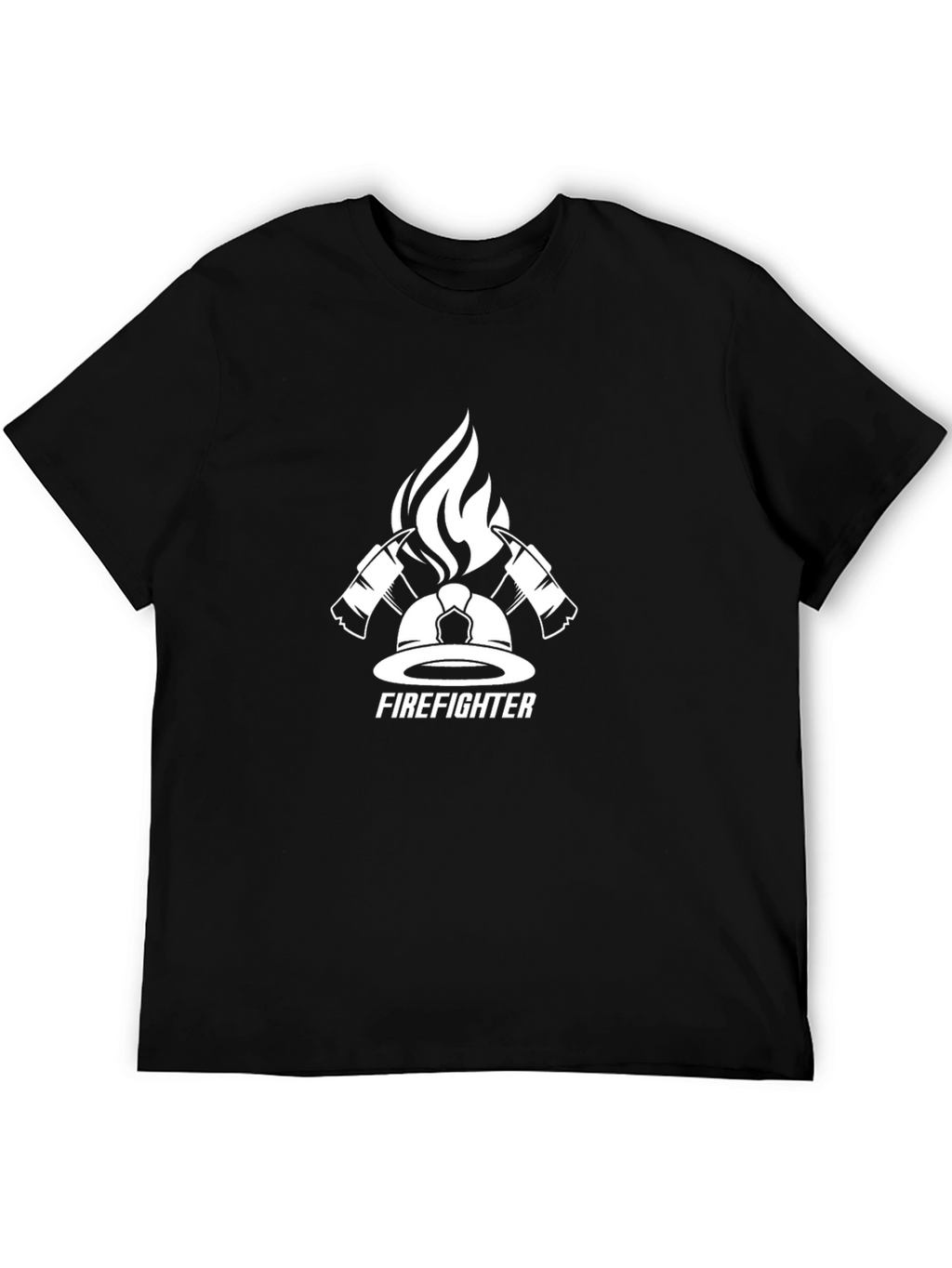 Firefighter Graphic T-Shirt - Black Cotton Tee