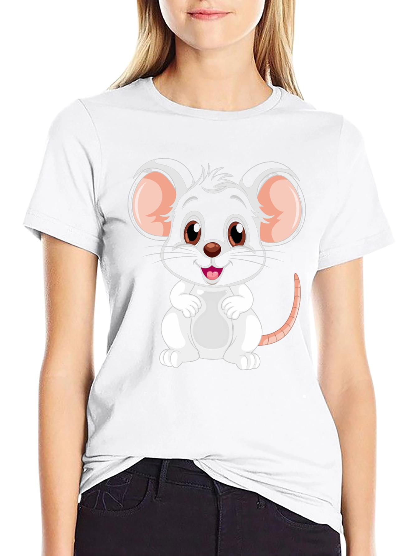 Cute Mouse Graphic T-Shirt - Unisex Cartoon Tee