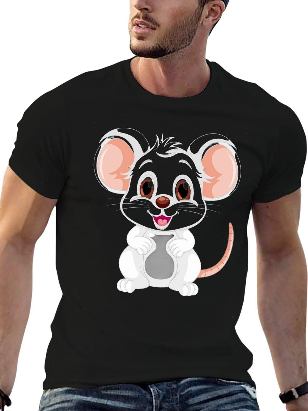 Cute Mouse Graphic T-Shirt - Unisex Cartoon Tee
