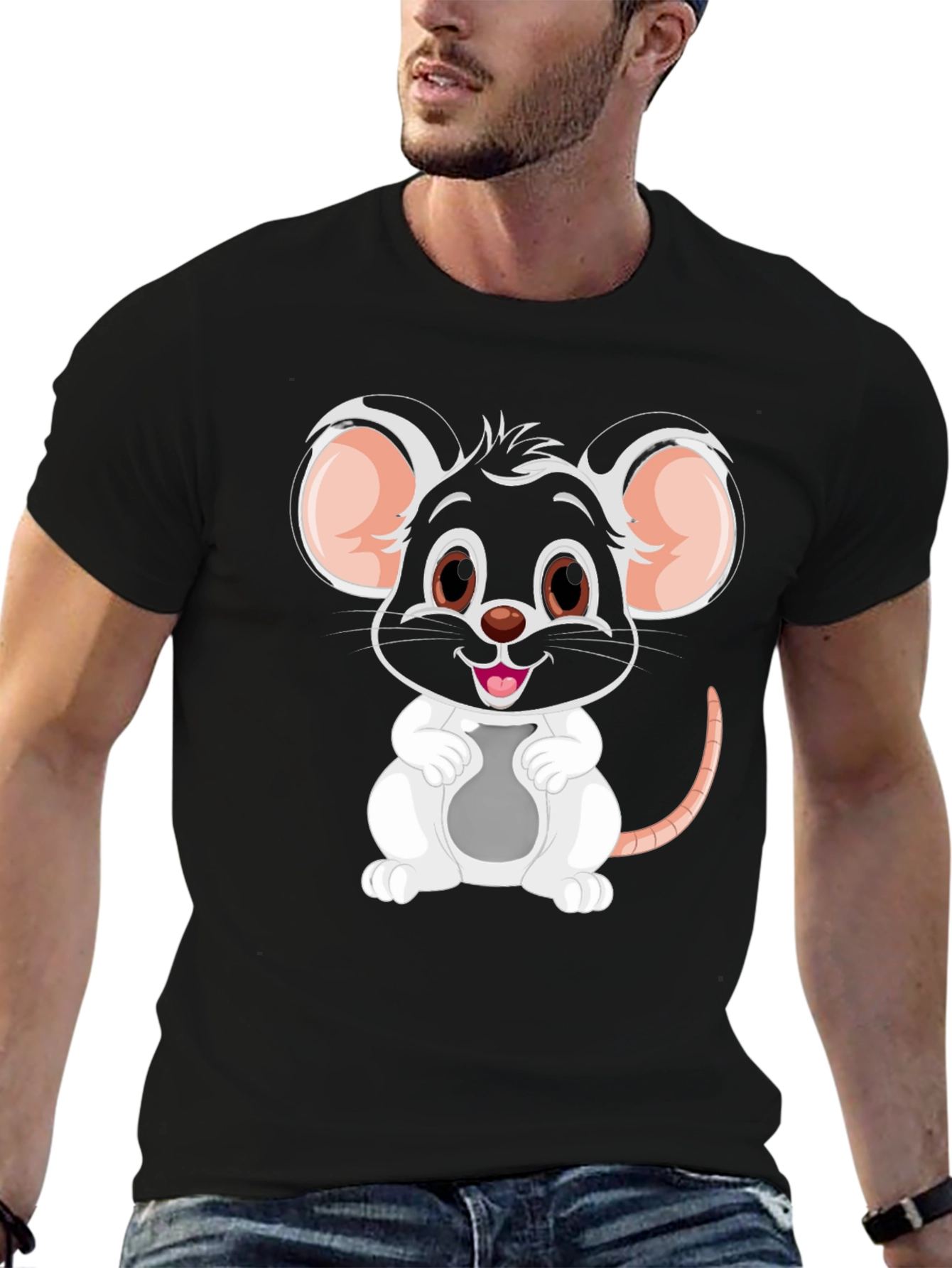 Cute Mouse Graphic T-Shirt - Unisex Cartoon Tee