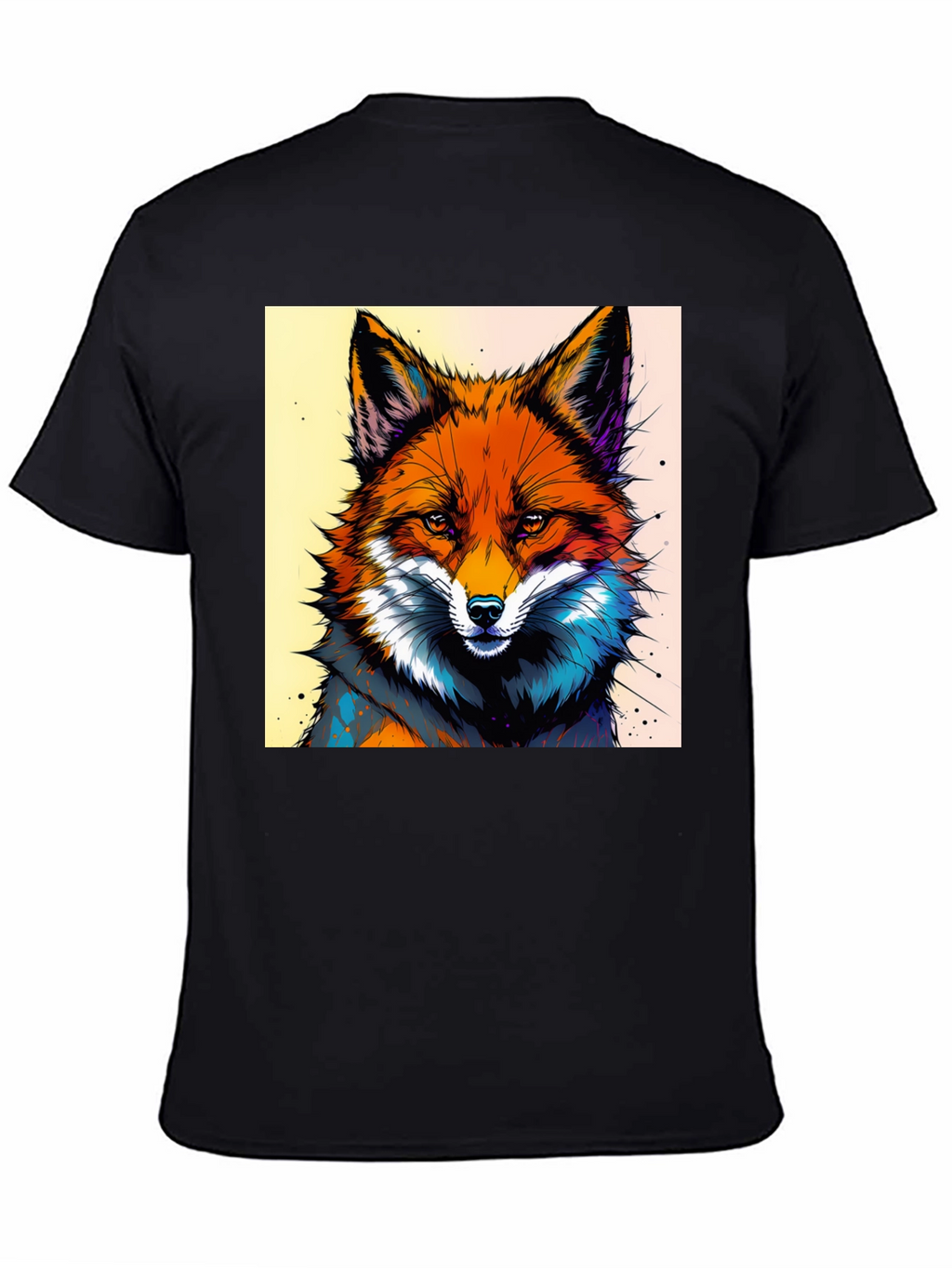Artistic Fox Graphic Tee - Stylish & Unique