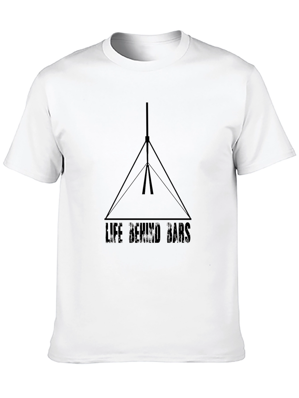 Life Behind Bars Graphic Tee - Black Cotton T-Shirt