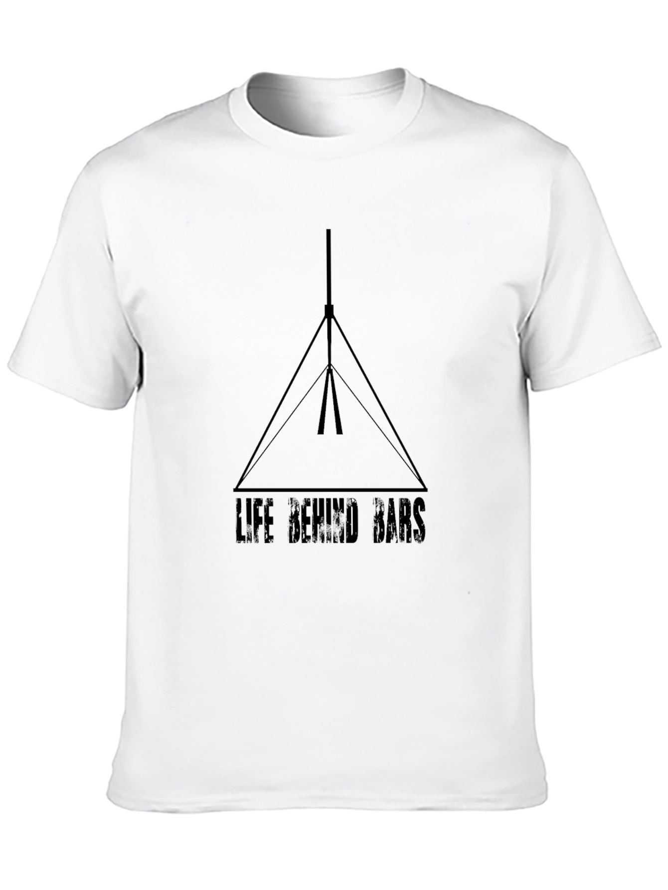 Life Behind Bars Graphic Tee - Black Cotton T-Shirt