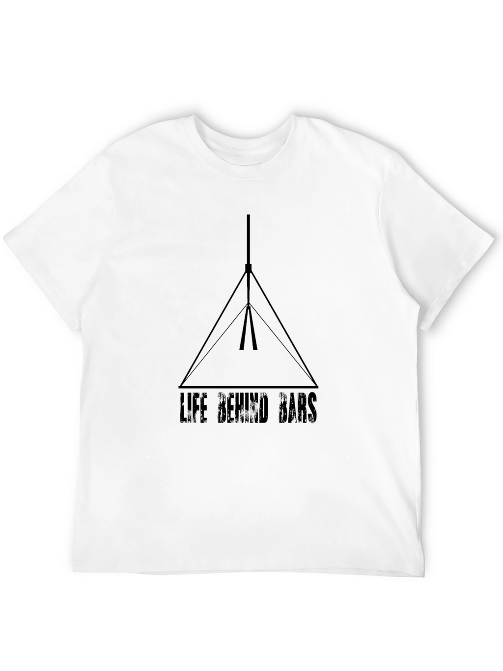 Life Behind Bars Graphic Tee - Black Cotton T-Shirt