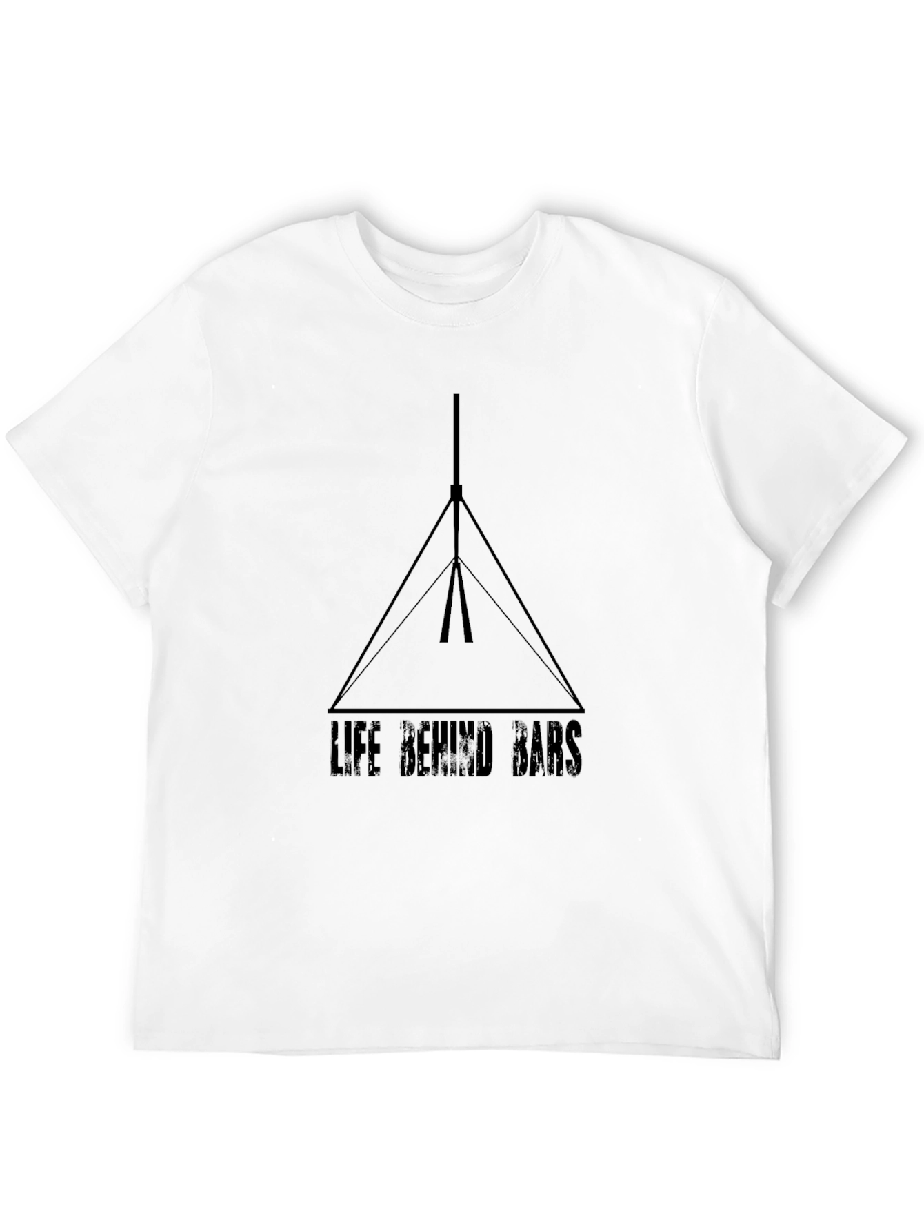 Life Behind Bars Graphic Tee - Black Cotton T-Shirt