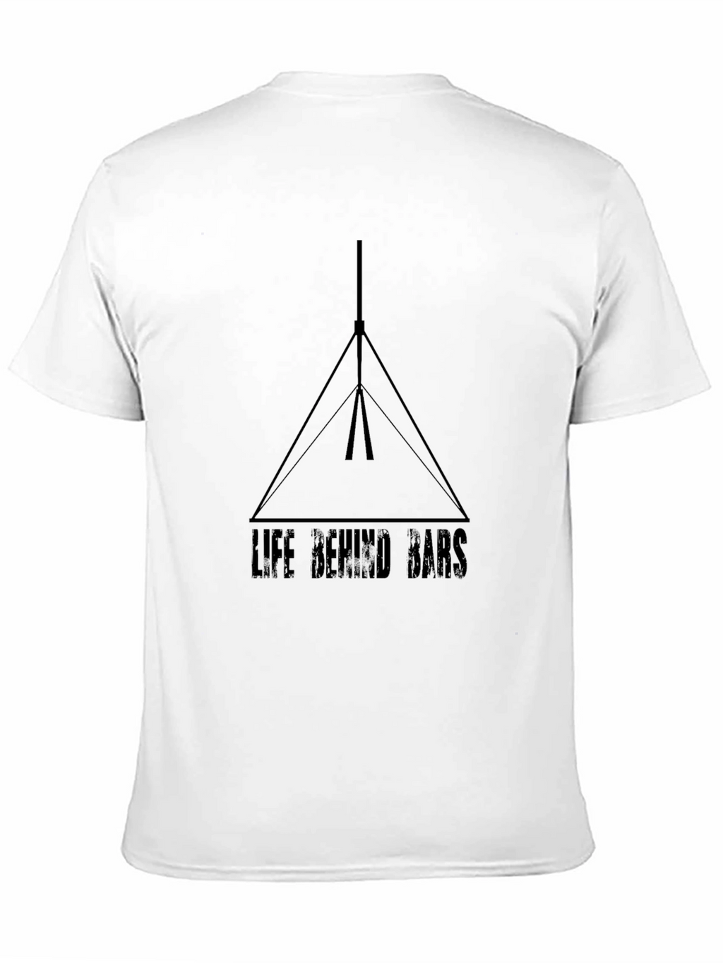 Life Behind Bars Graphic Tee - Black Cotton T-Shirt