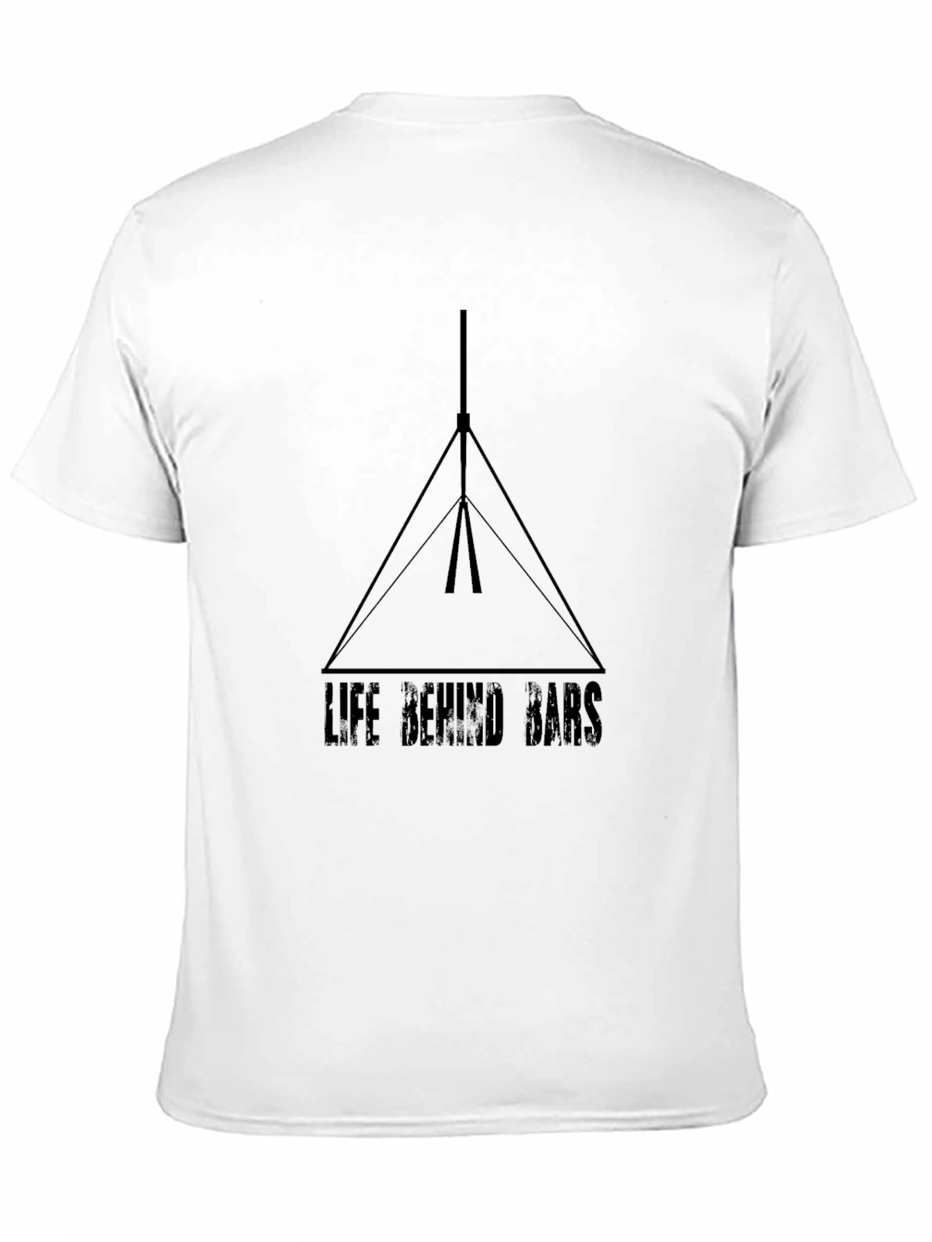 Life Behind Bars Graphic Tee - Black Cotton T-Shirt
