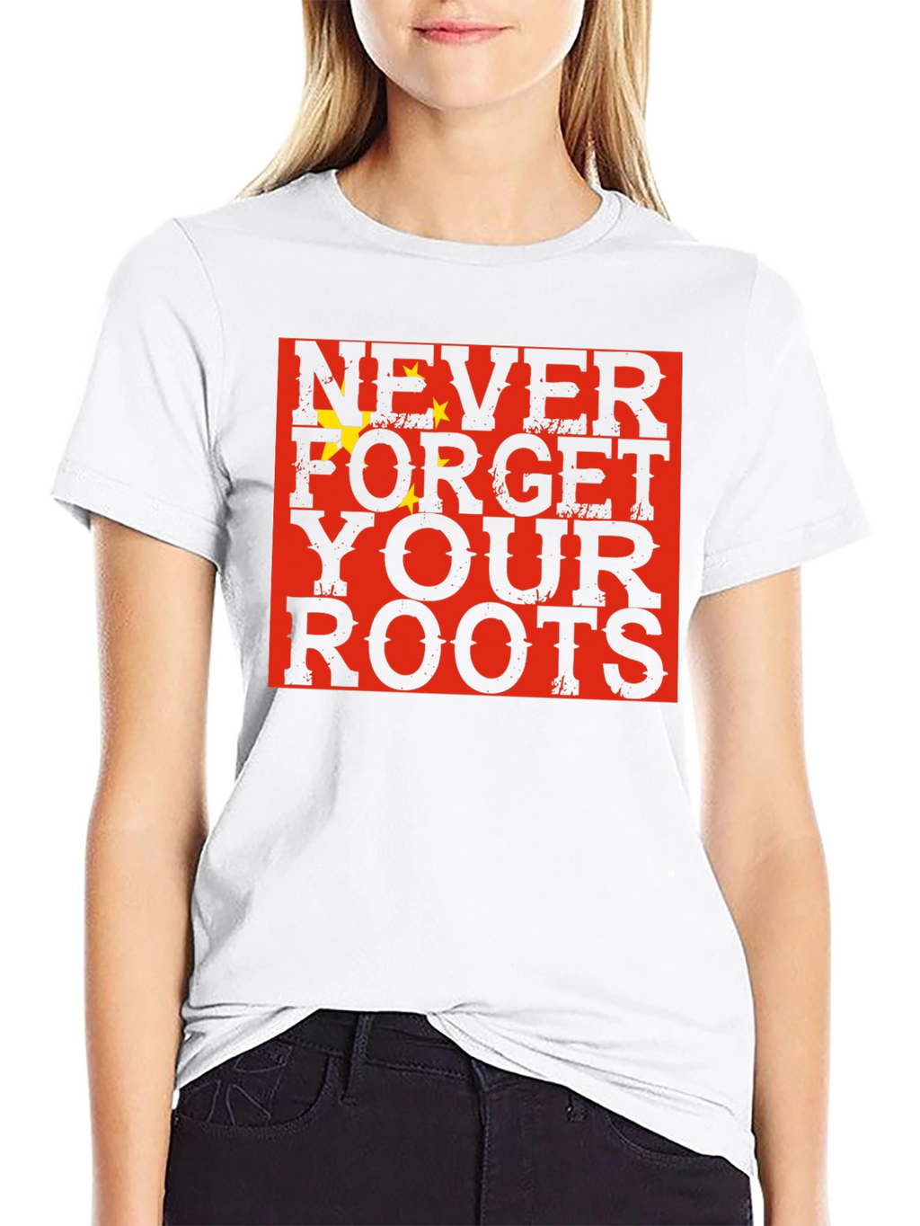 Never Forget Your Roots China Flag Graphic T-Shirt