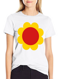 Retro Flower Power Black T-Shirt