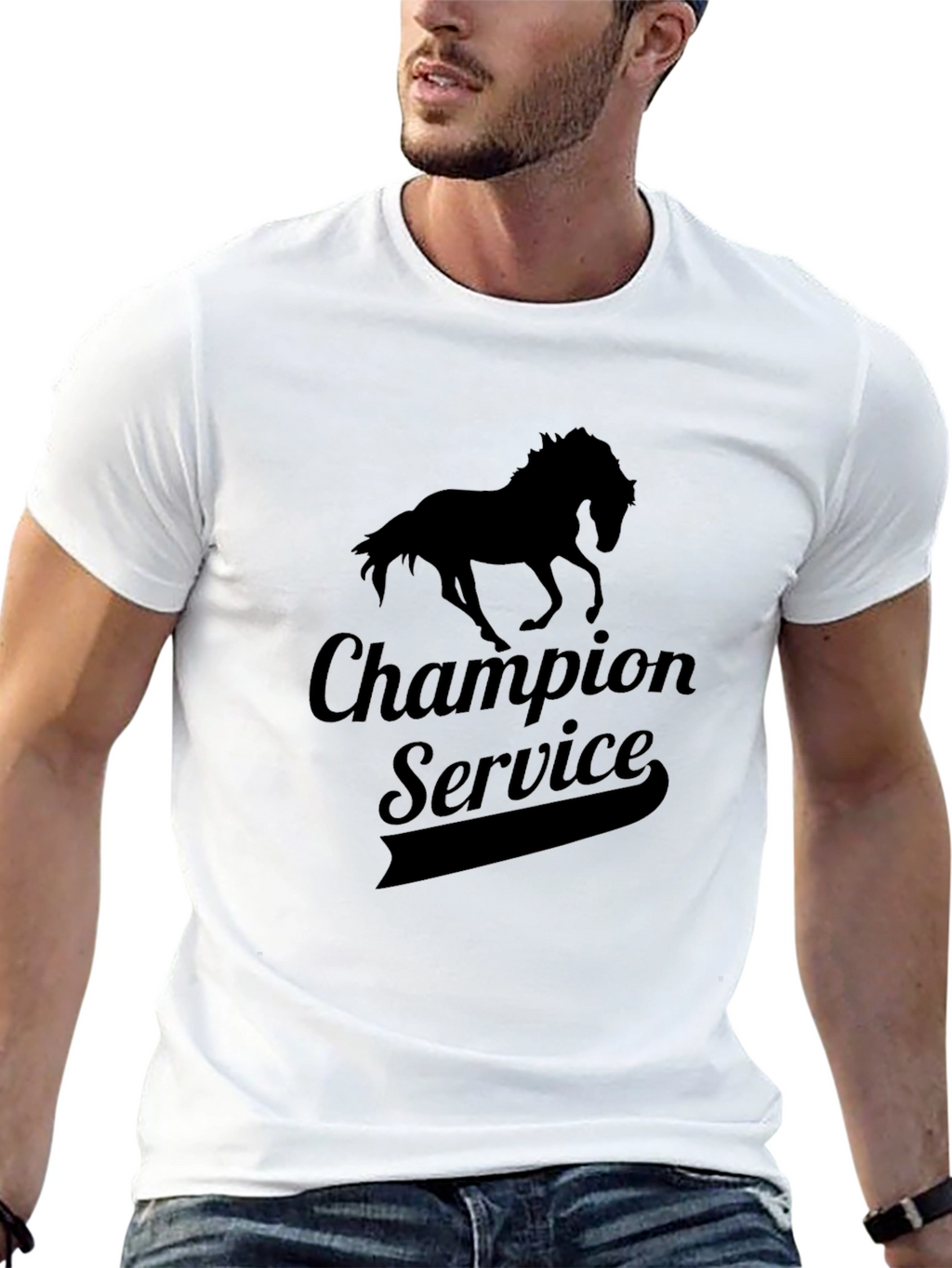 Champion Service Horse Graphic Tee - Black