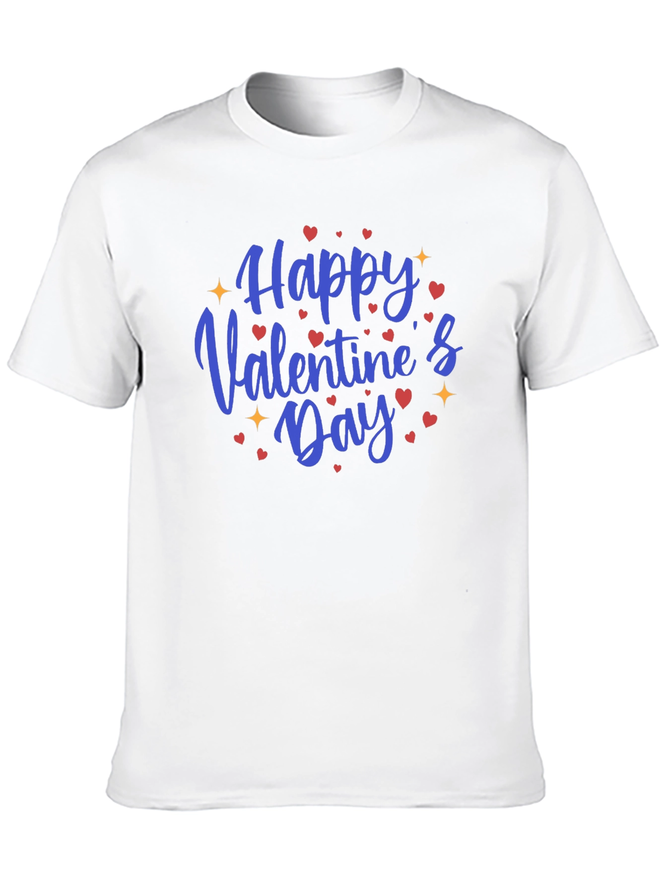 Happy Valentines Day Black Graphic Tee
