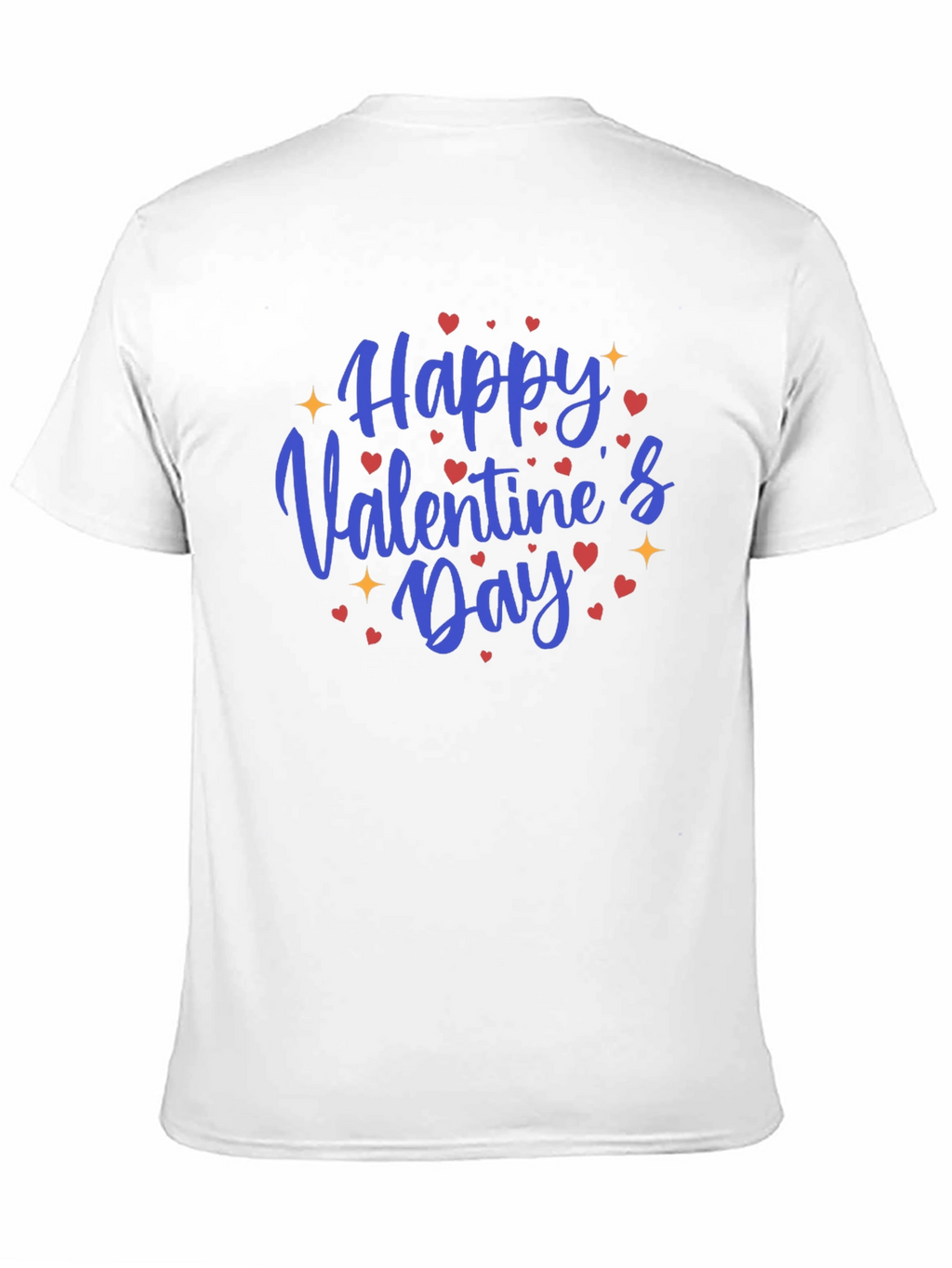 Happy Valentines Day Black Graphic Tee