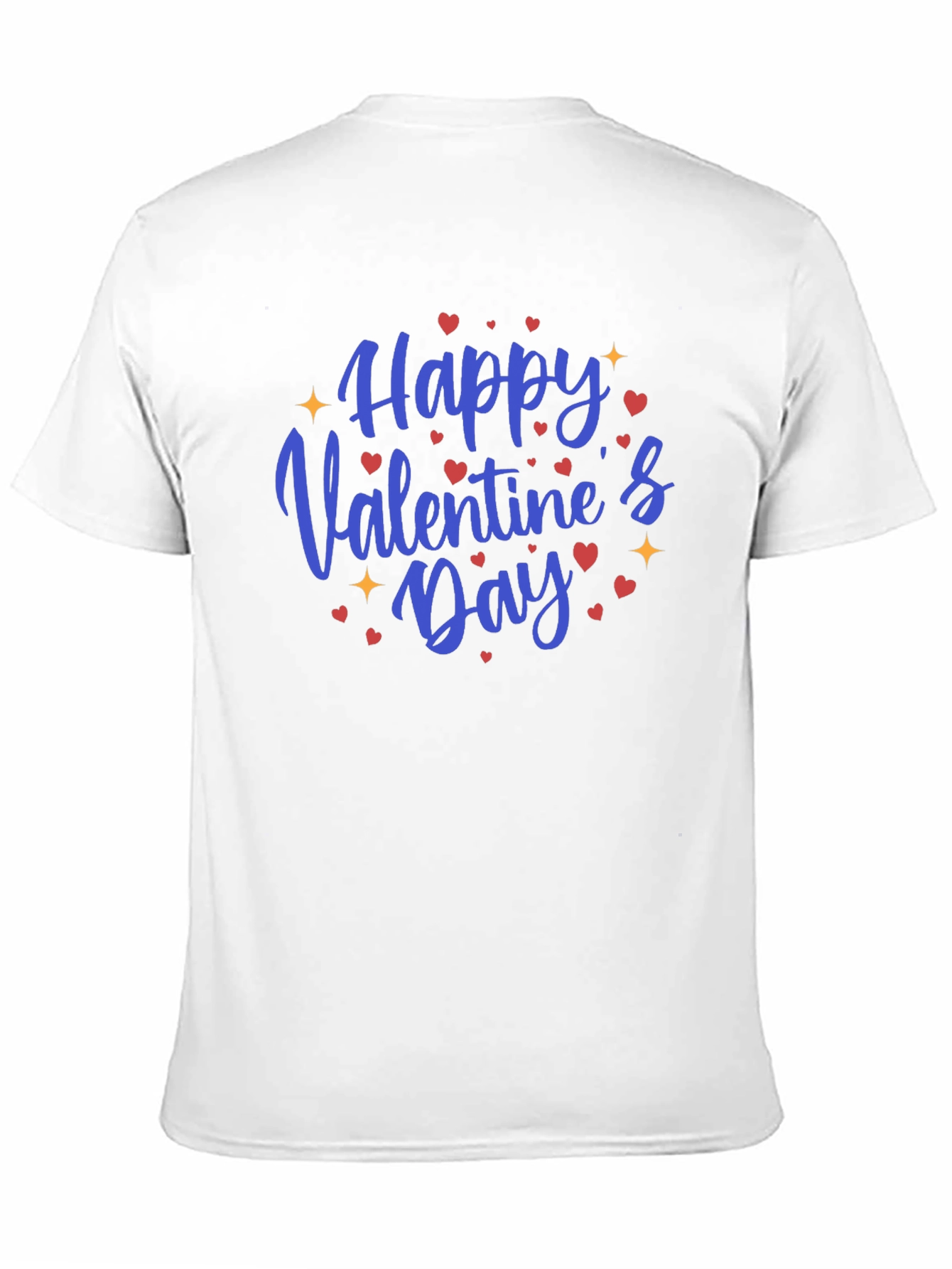 Happy Valentines Day Black Graphic Tee