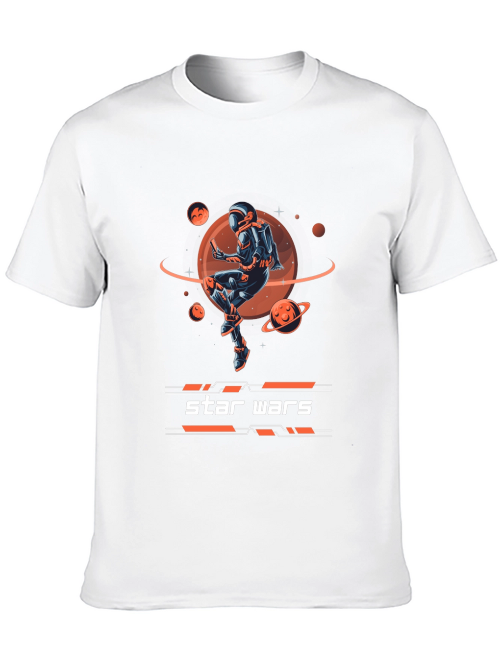 Star Wars Spaceman Graphic Print Black T-Shirt