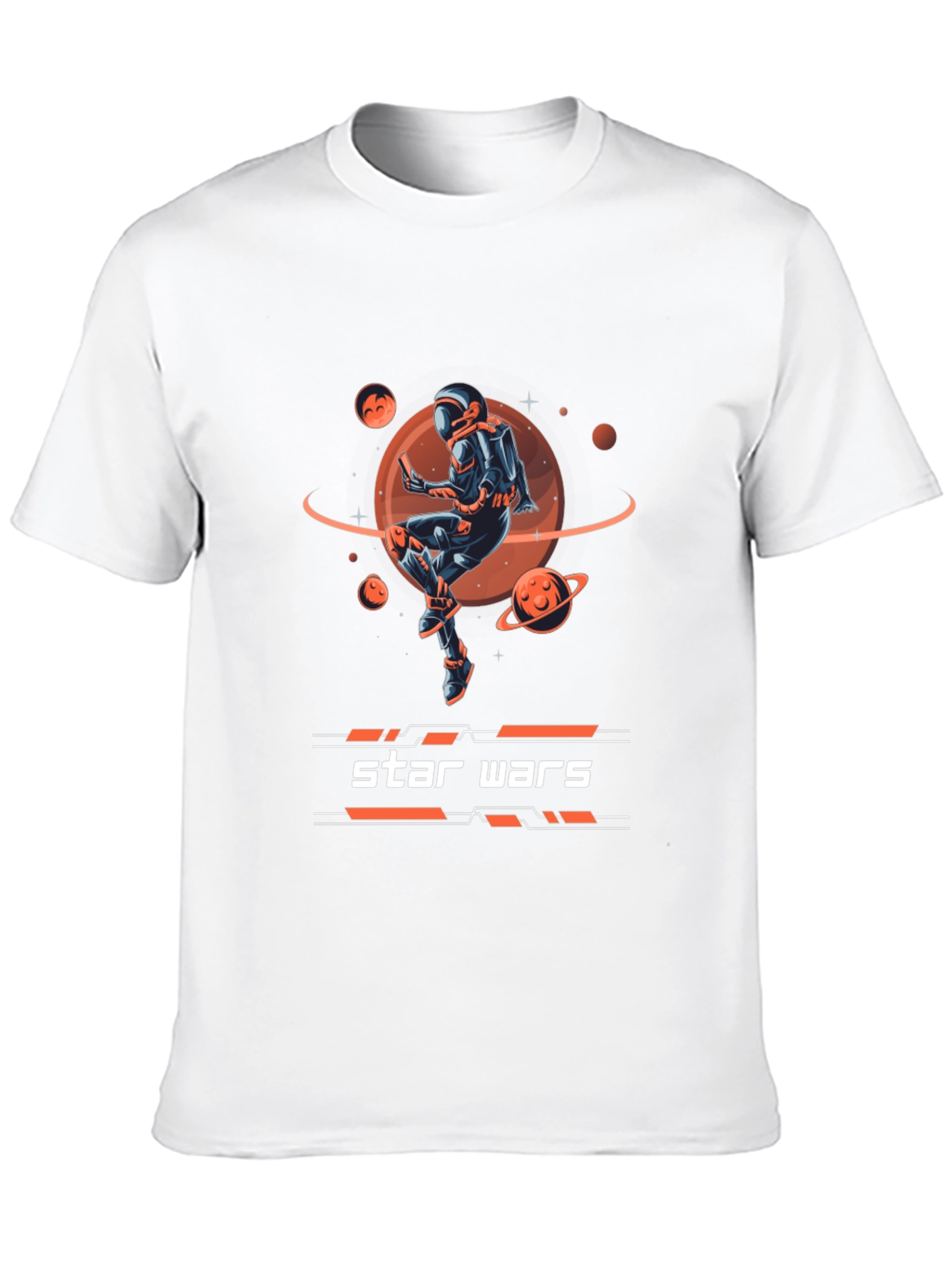 Star Wars Spaceman Graphic Print Black T-Shirt