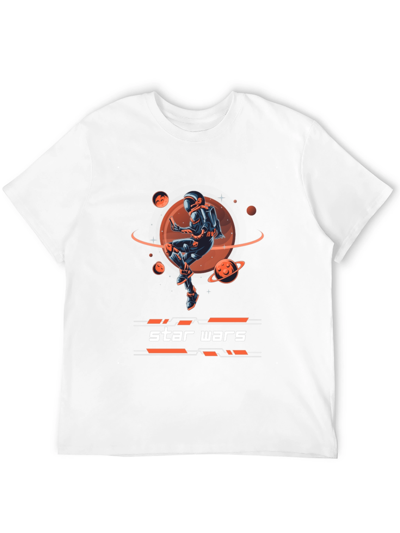 Star Wars Spaceman Graphic Print Black T-Shirt