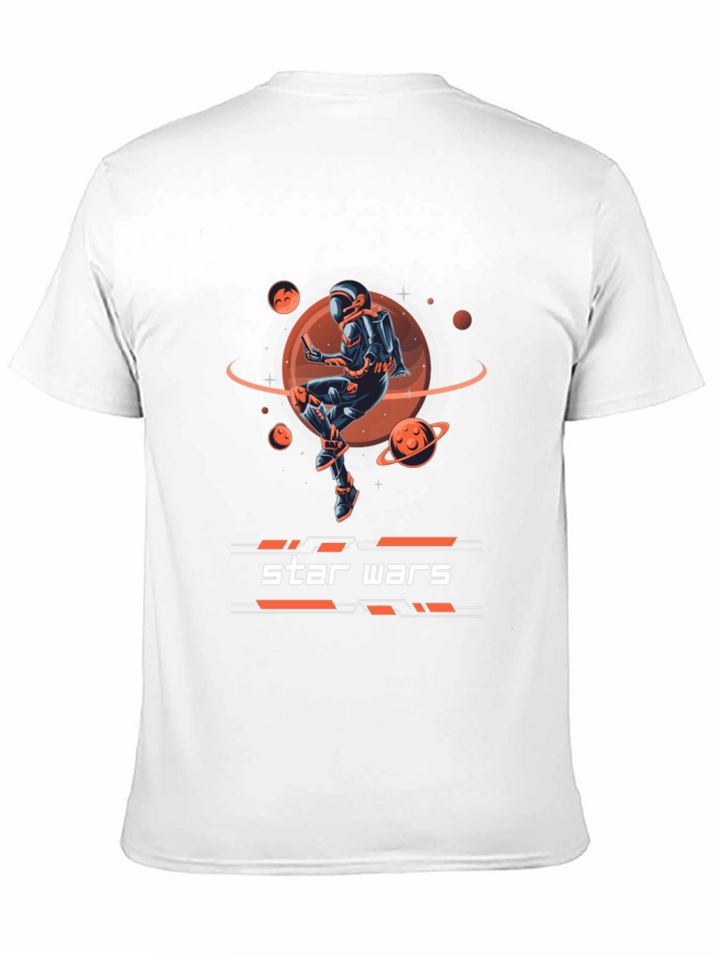 Star Wars Spaceman Graphic Print Black T-Shirt
