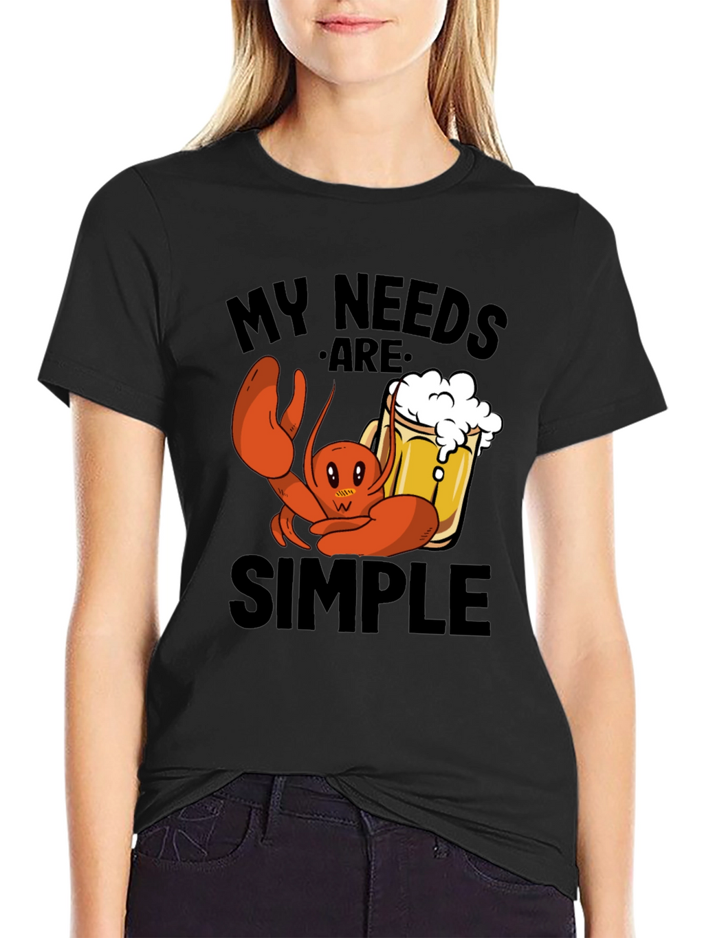 My Needs Are Simple Lobster Beer T-Shirt