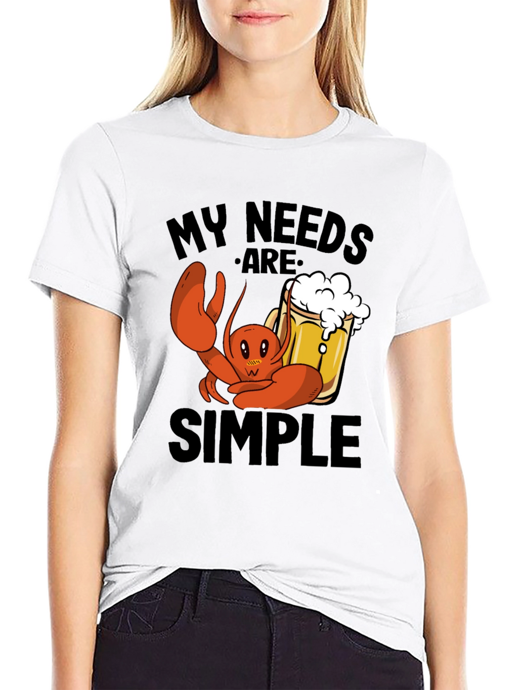 My Needs Are Simple Lobster Beer T-Shirt
