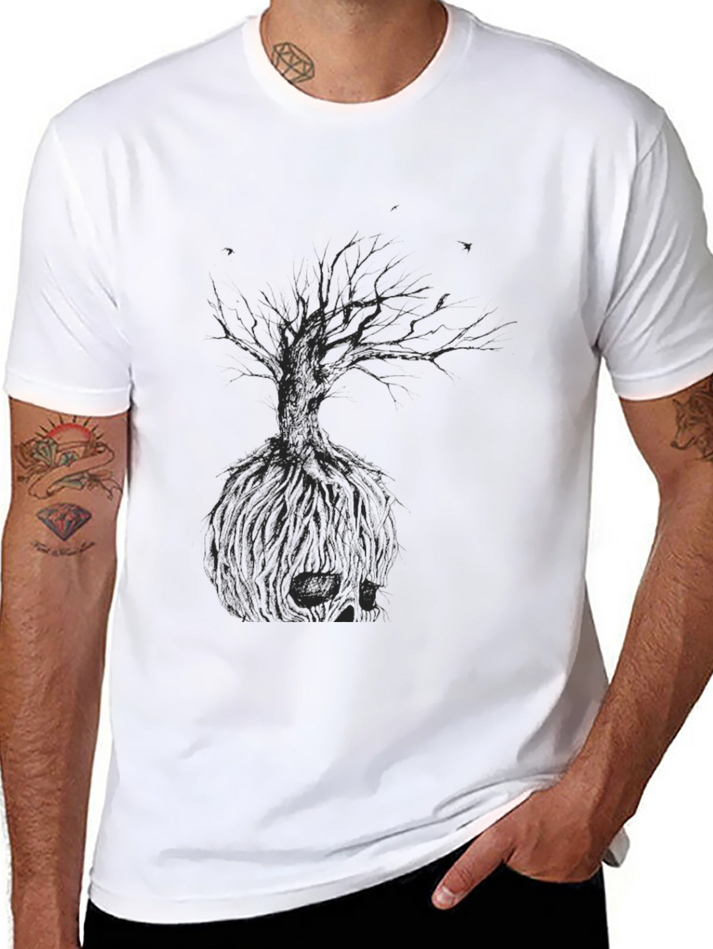 Black Tree Graphic Tee - Mens Casual Fit