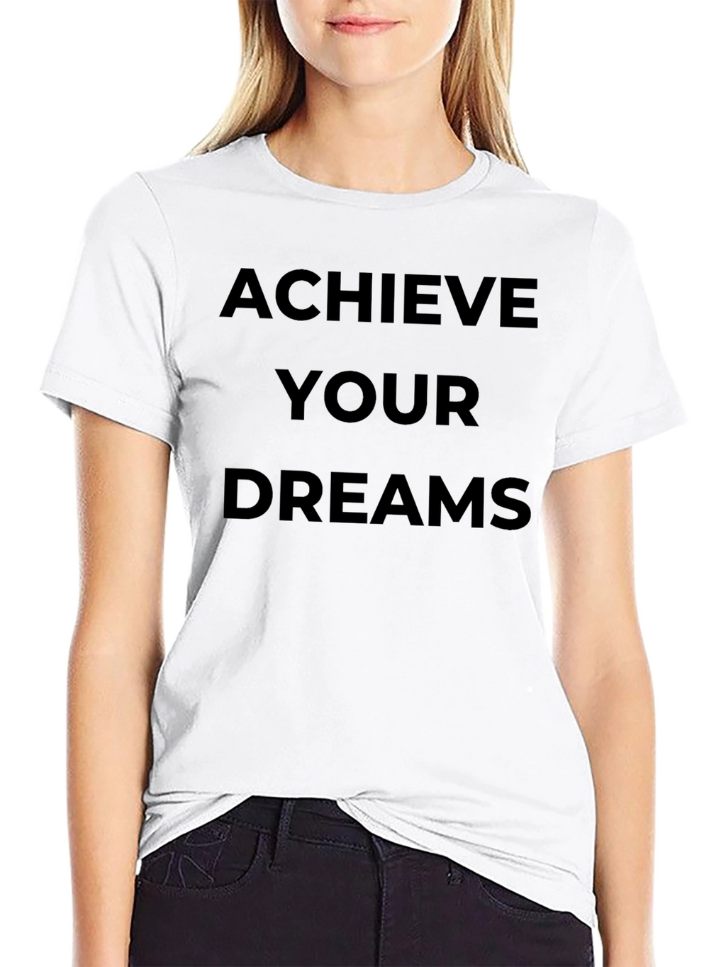 Achieve Your Dreams Black T-Shirt Motivation