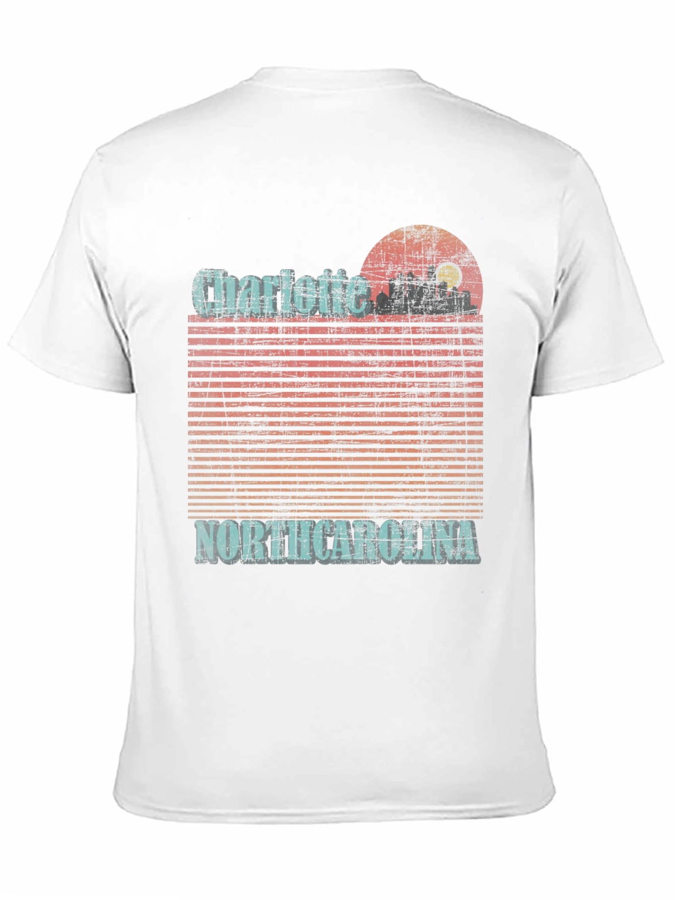 Charlotte North Carolina Skyline Graphic T-Shirt