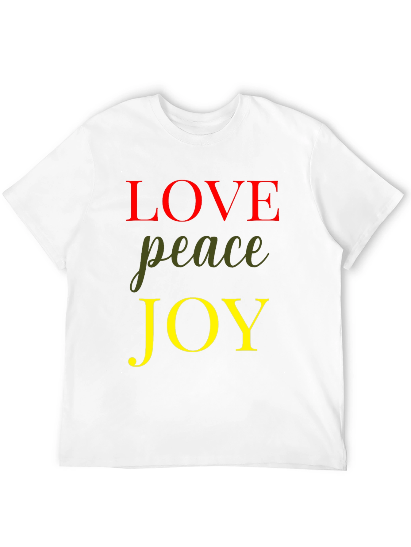 Love Peace Joy Graphic Tee - Black