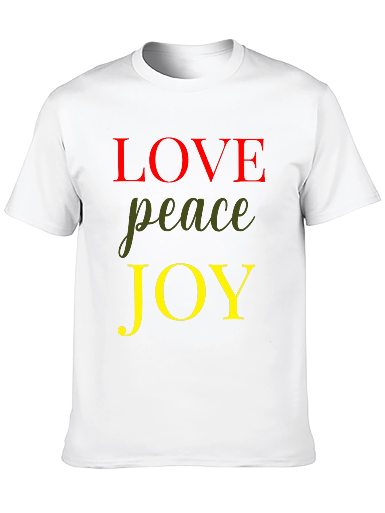 Love Peace Joy Graphic Tee - Black