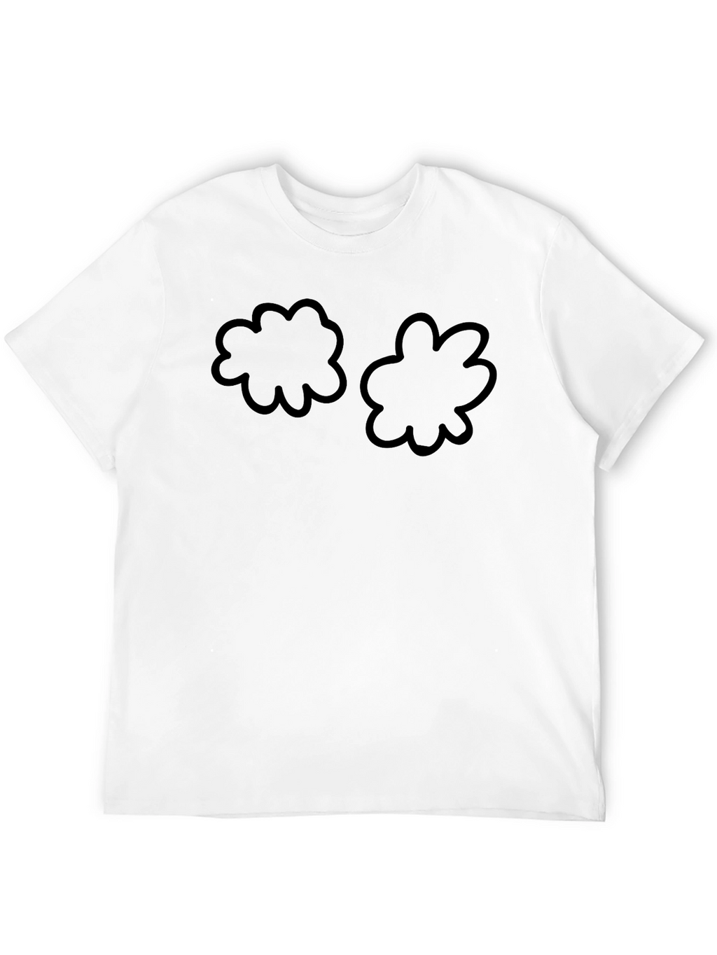 Cartoon Cloud Graphic Black T-Shirt