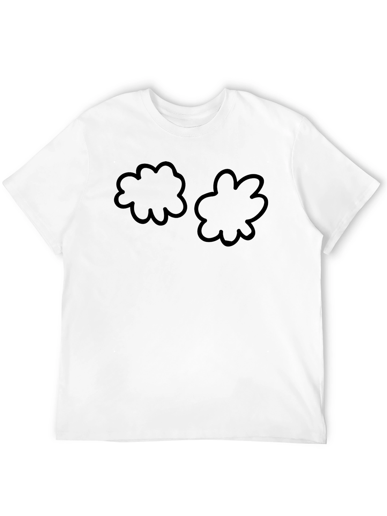 Cartoon Cloud Graphic Black T-Shirt