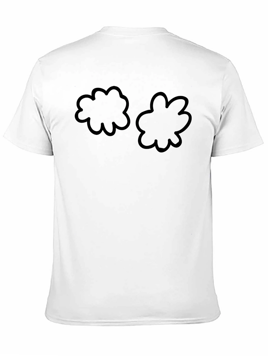 Cartoon Cloud Graphic Black T-Shirt