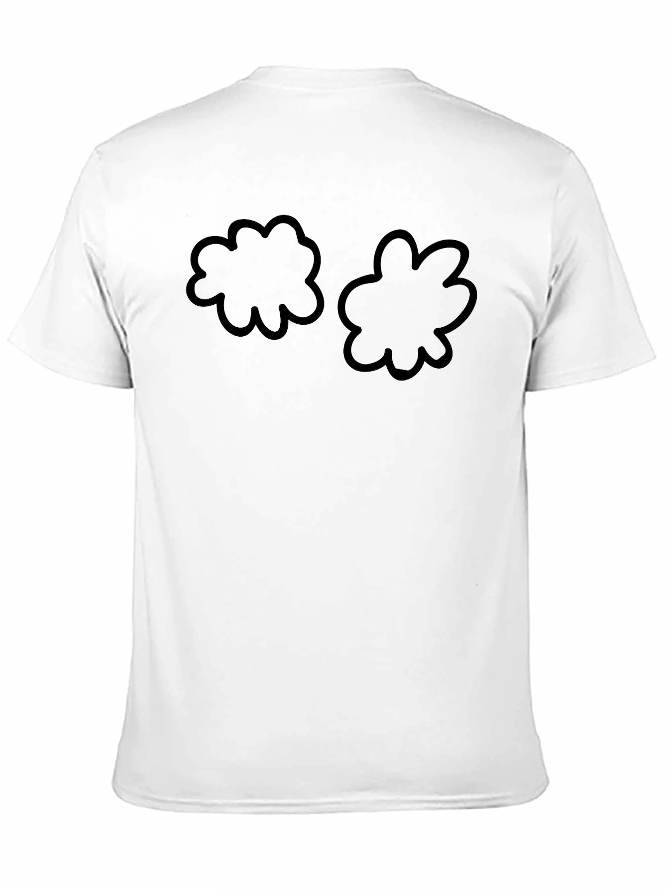 Cartoon Cloud Graphic Black T-Shirt