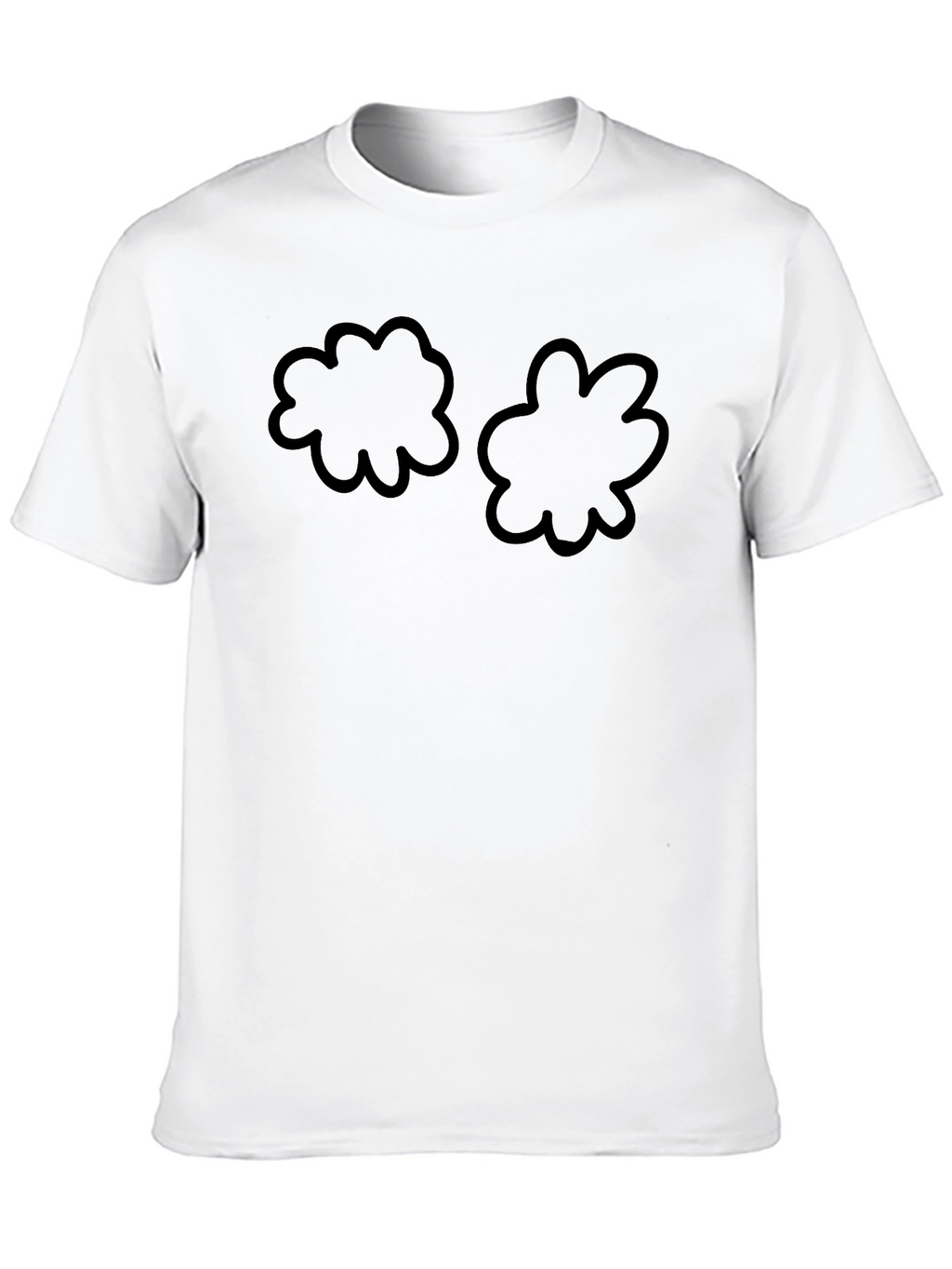 Cartoon Cloud Graphic Black T-Shirt