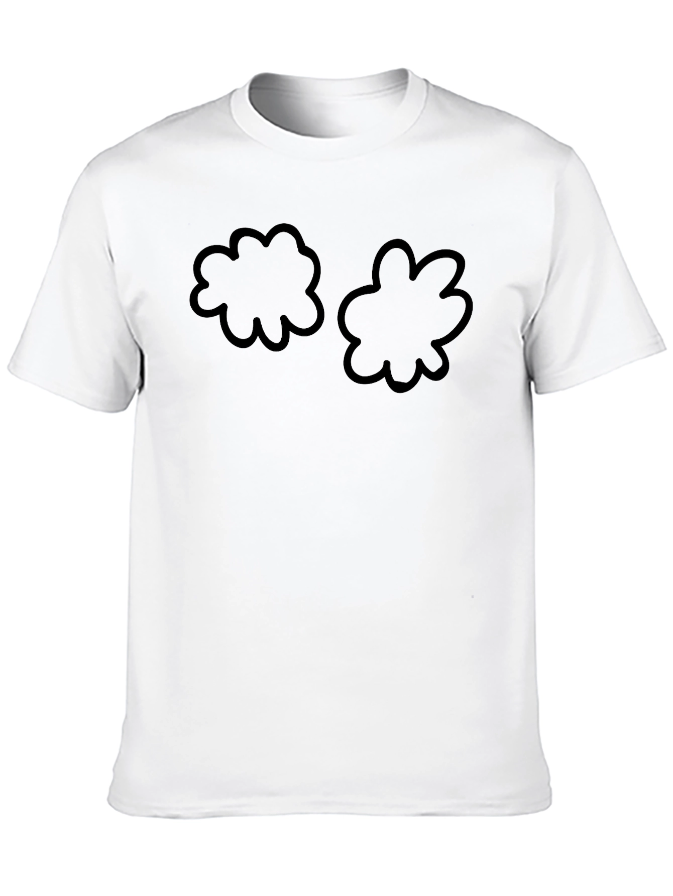 Cartoon Cloud Graphic Black T-Shirt