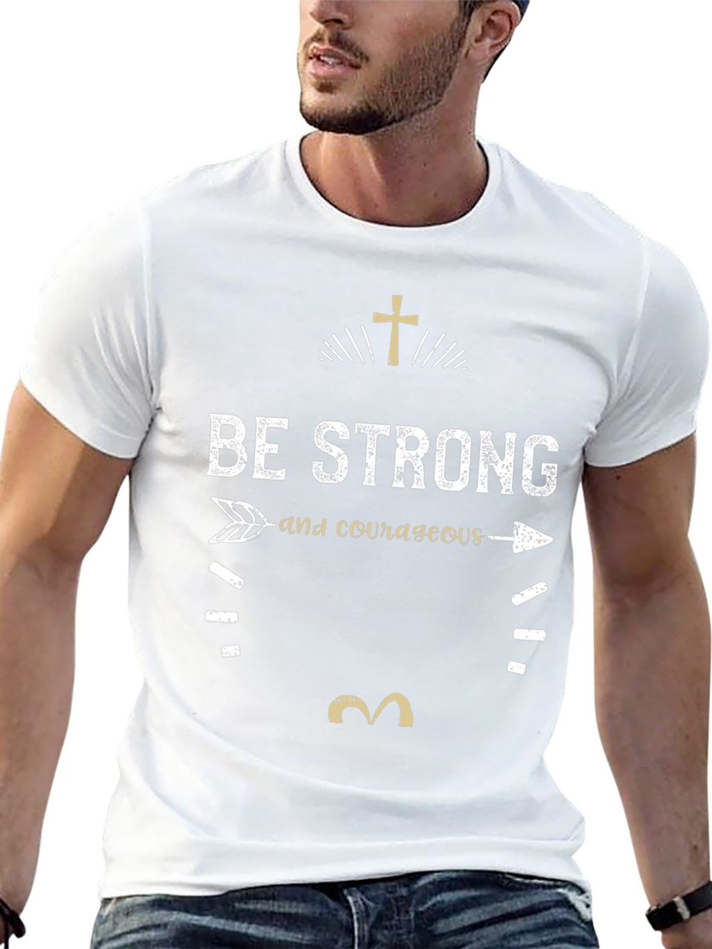 Be Strong and Courageous Black T-Shirt
