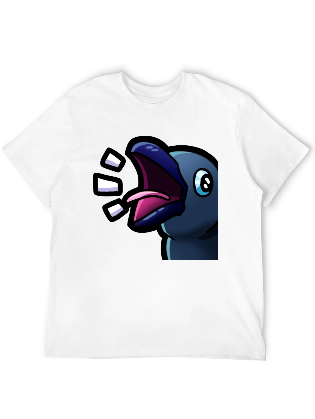 Raven T-Shirt - Expressive Cartoon Bird Design