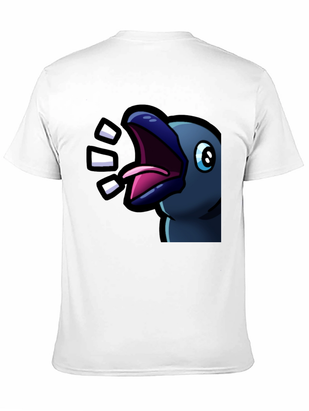 Raven T-Shirt - Expressive Cartoon Bird Design