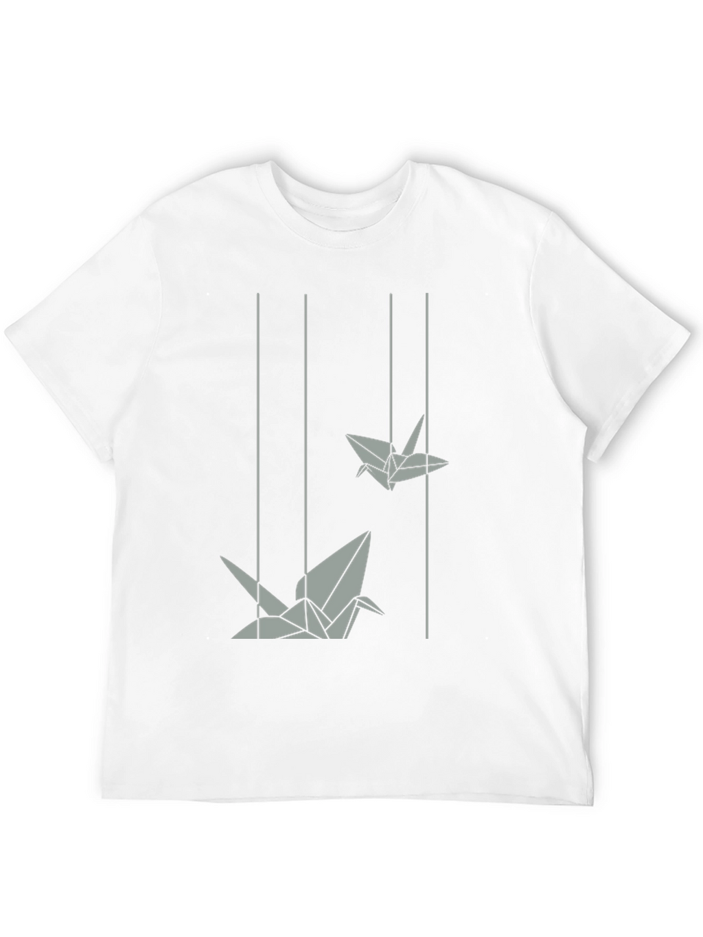 Origami Crane Graphic Tee - Modern Style
