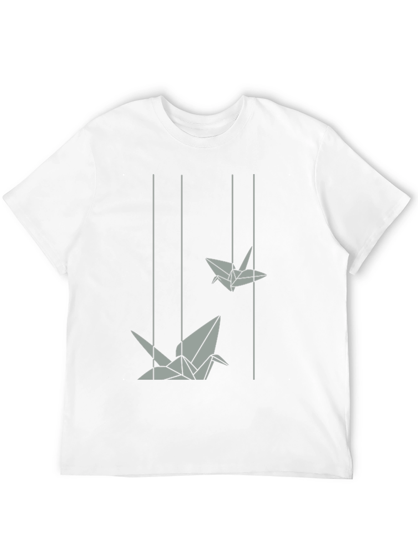 Origami Crane Graphic Tee - Modern Style