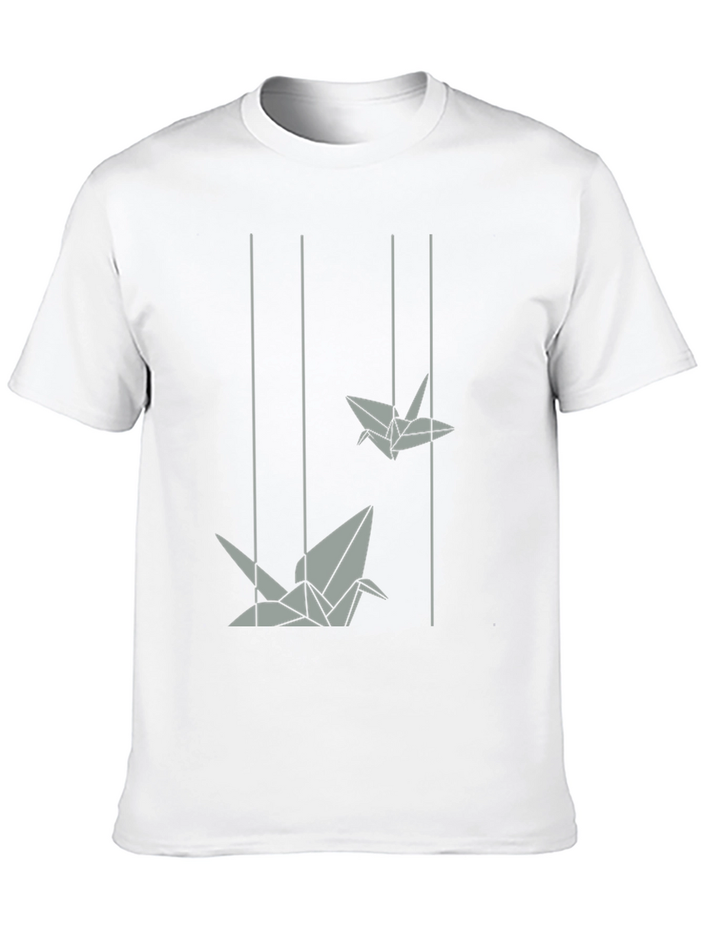 Origami Crane Graphic Tee - Modern Style