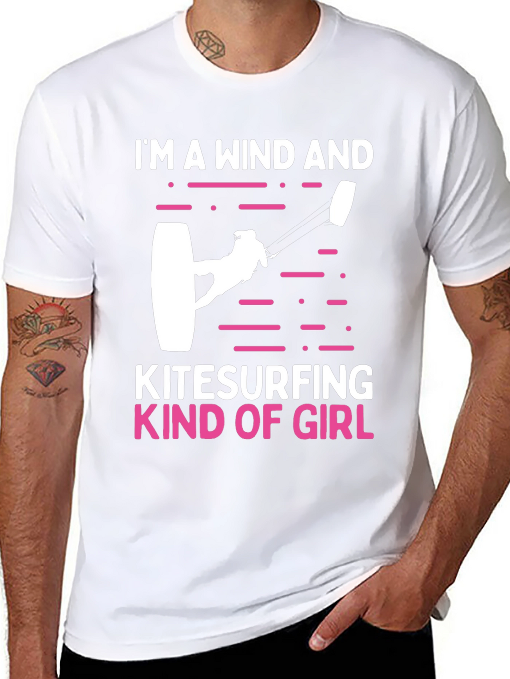 Wind and Kitesurfing Girl T-Shirt